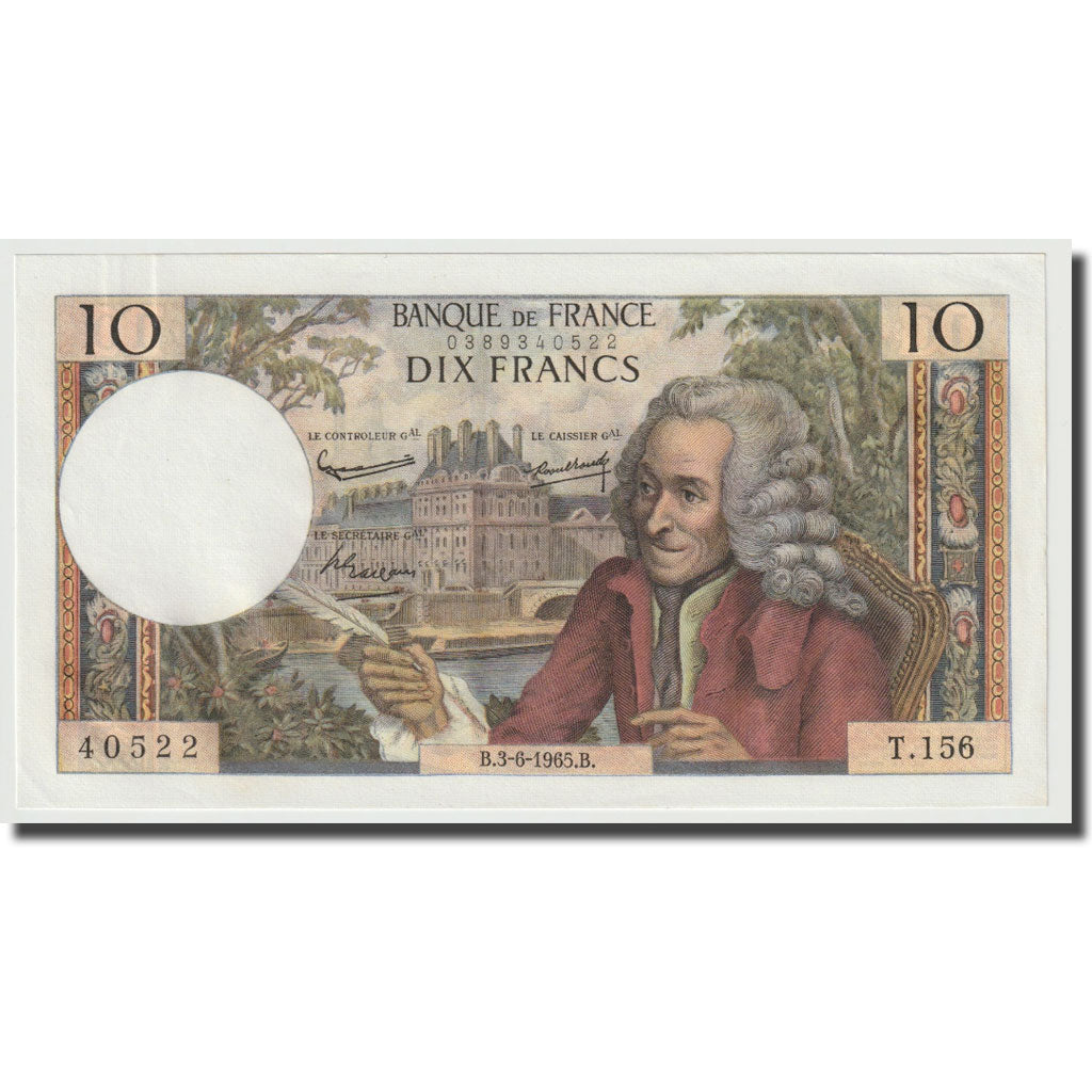 Frankreich, 10 Francs, Voltaire, 1965, 1965-06-03, UNZ-, Fayette:62.15, KM:147a