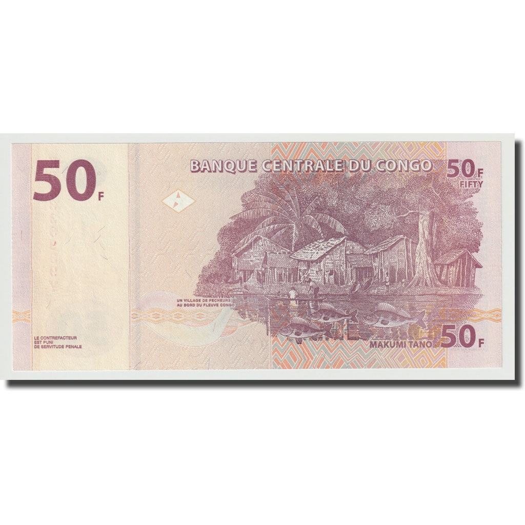 Nota, República Democrática do Congo, 50 Francs, 2013, 2013-06-30, KM:97a