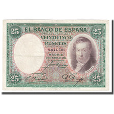 Banknote, Spain, 25 Pesetas, 1931, 1931-04-25, KM:81, AU(50-53)