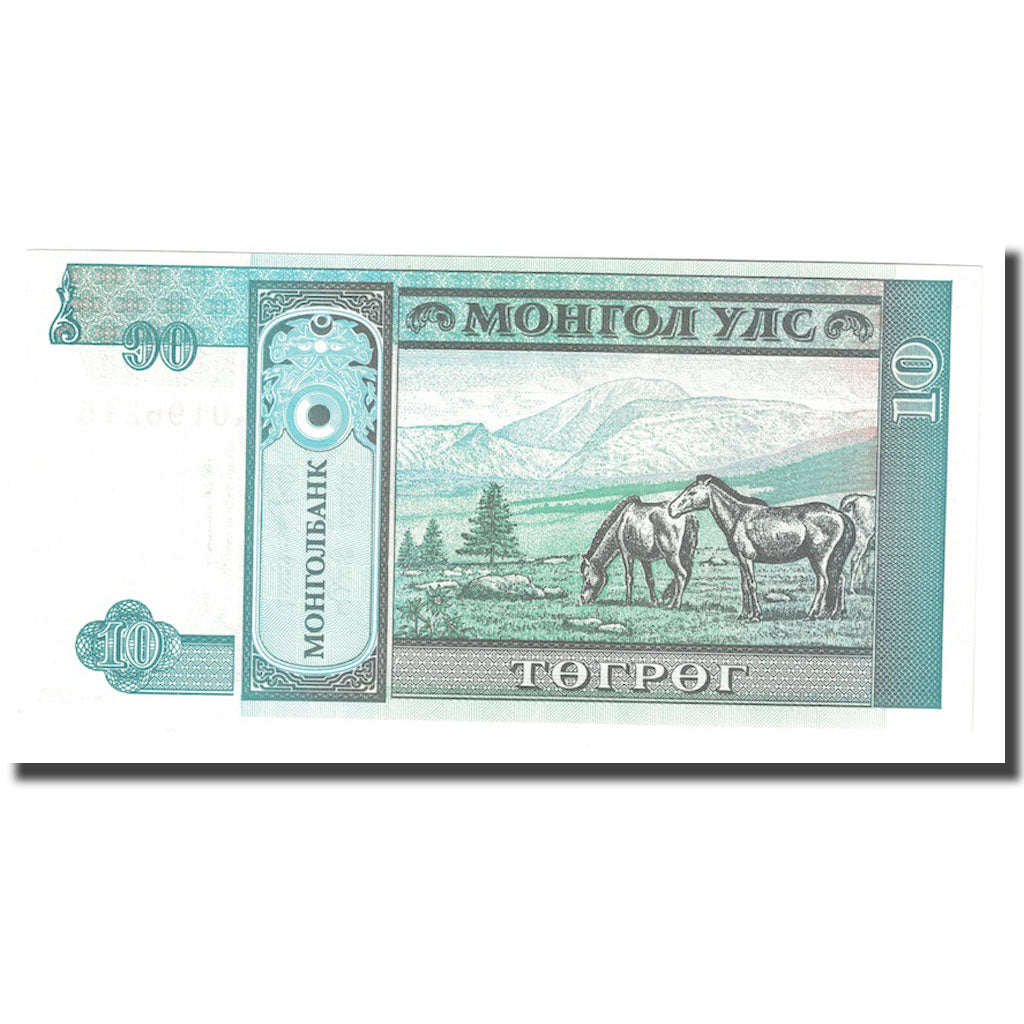 Biljet, Mongolië, 10 Tugrik, 1993, KM:62f, NIEUW
