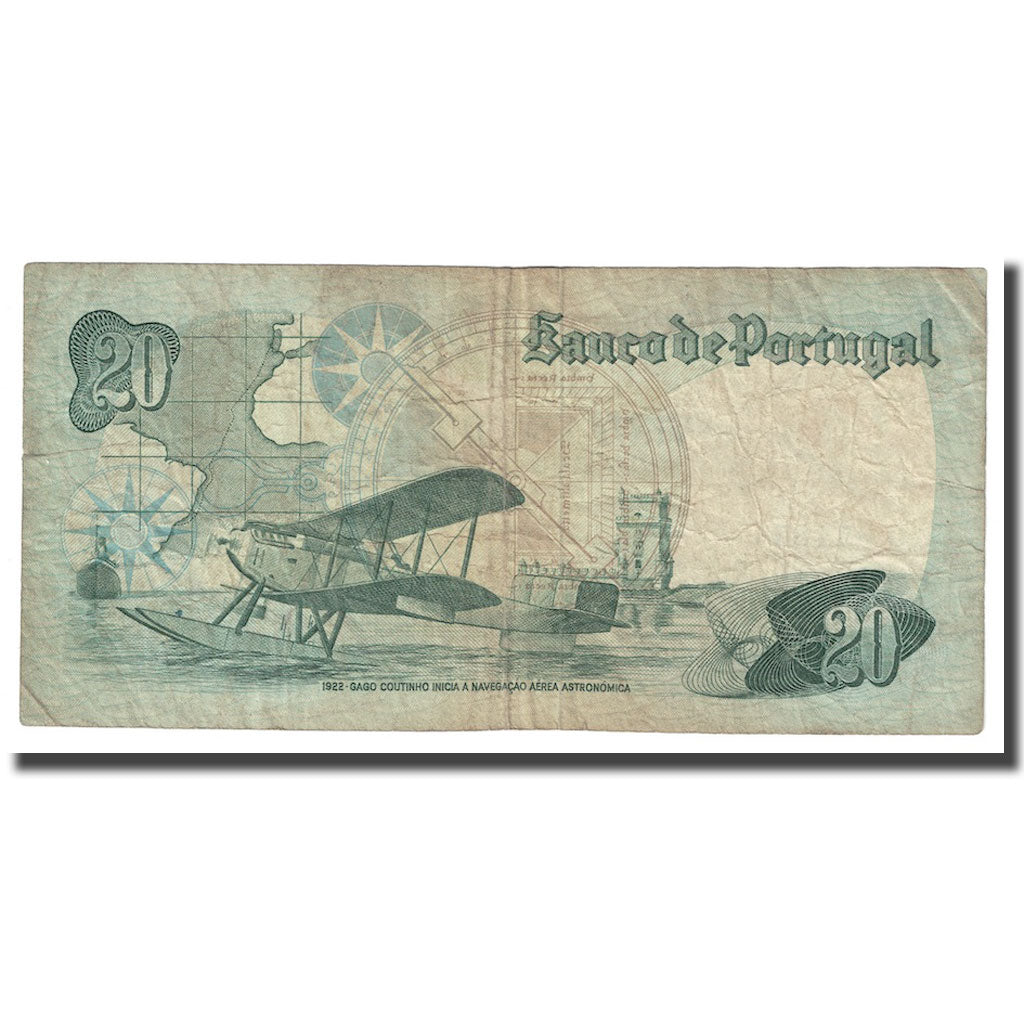 Banknote, Portugal, 20 Escudos, 1978-09-13, KM:176a, EF(40-45)
