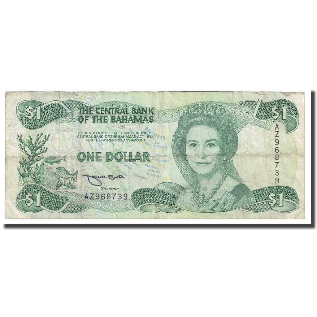 Banknote, Bahamas, 1 Dollar, L.1974, KM:43b, EF(40-45)