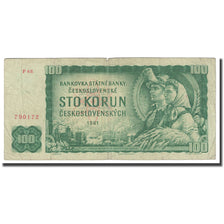 Nota, Checoslováquia, 100 Korun, 1961, KM:91b, VF(20-25)