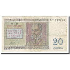 Banknote, Belgium, 20 Francs, 1950, 1950-07-01, KM:132a, EF(40-45)