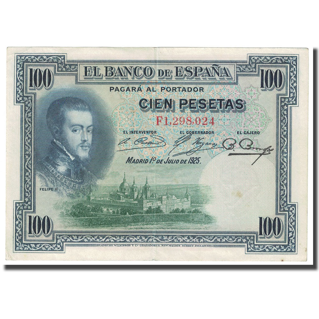 Billete, 100 Pesetas, 1925, España, 1925-07-01, KM:69c, SC