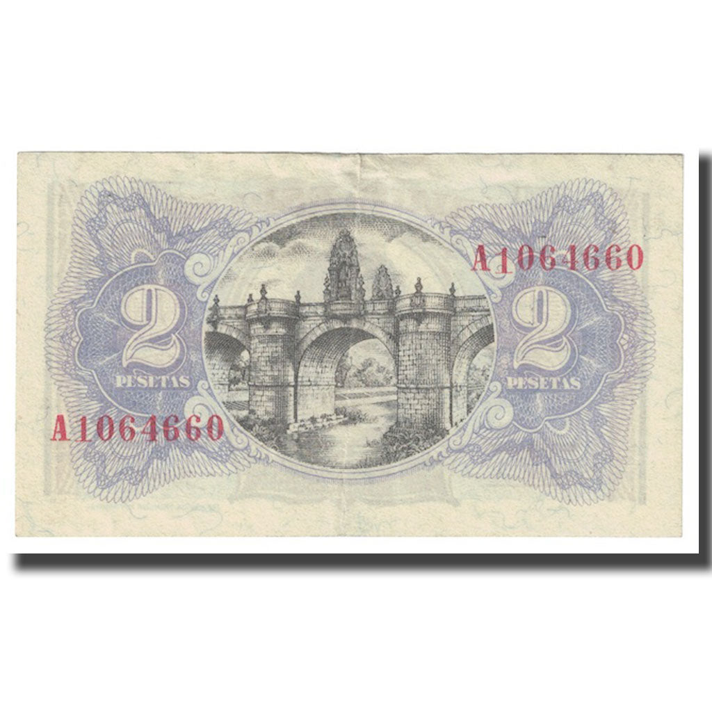 Banknote, Spain, 2 Pesetas, 1938, KM:95, EF(40-45)