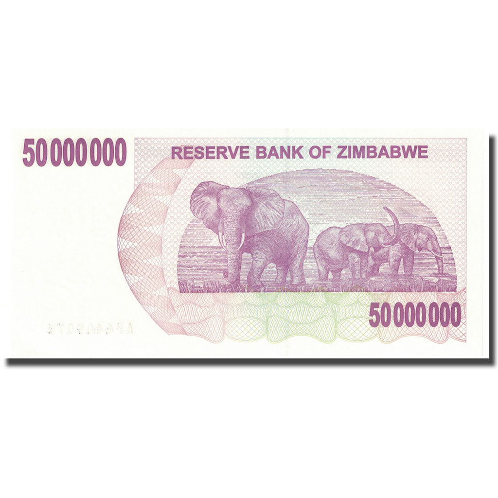 Banknote, Zimbabwe, 50 Million Dollars, 2008, 2008-06-30, KM:57, UNC(65-70)
