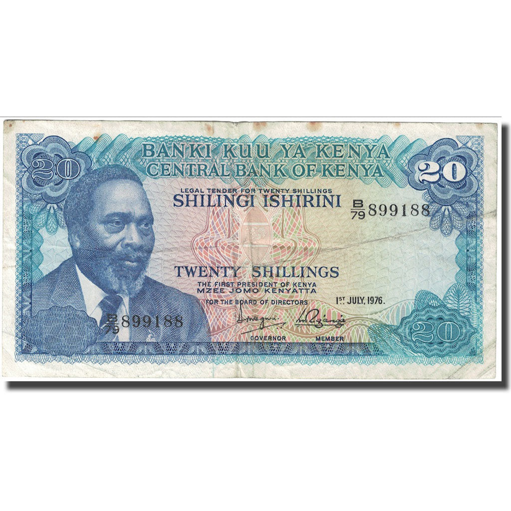 Banknote, Kenya, 20 Shillings, 1976, 1976-07-01, KM:13c, VF(30-35)