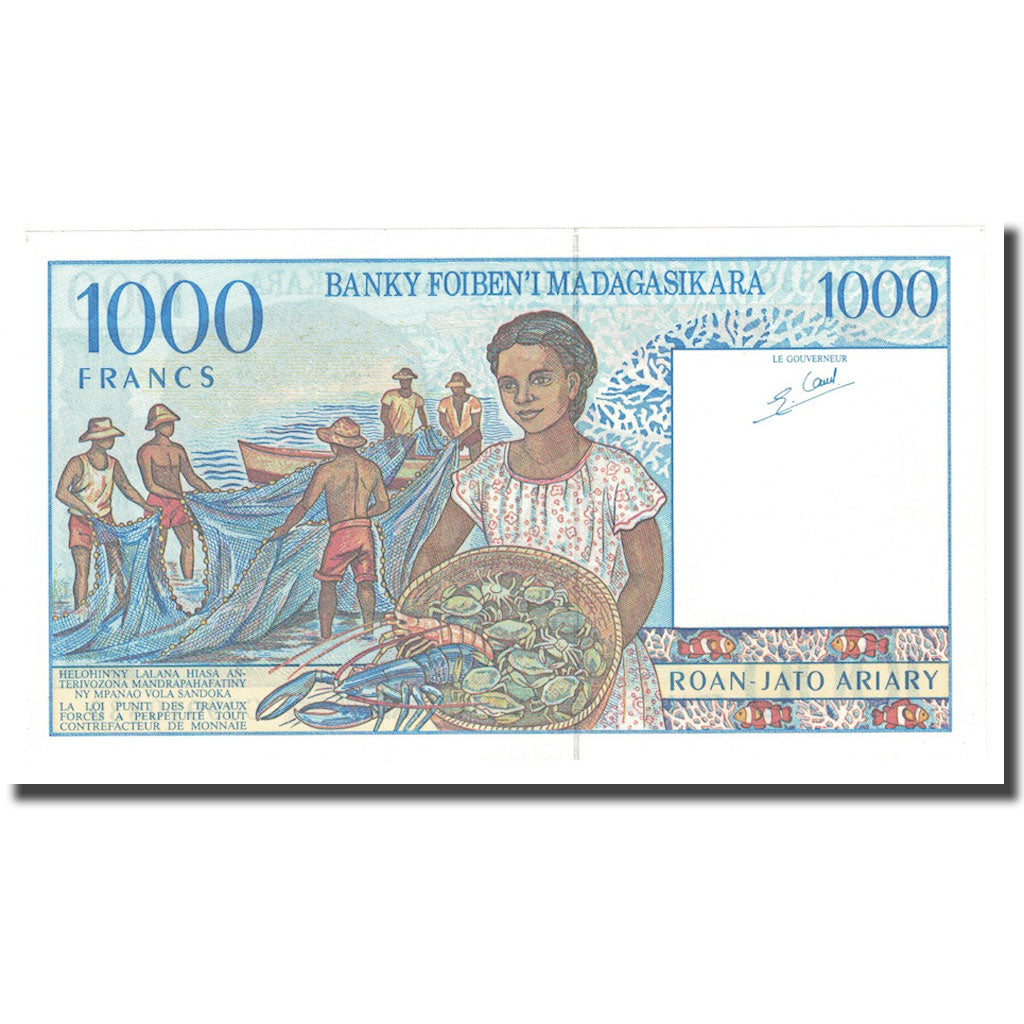 Banknote, Madagascar, 1000 Francs = 200 Ariary, Undated (1994), KM:76b