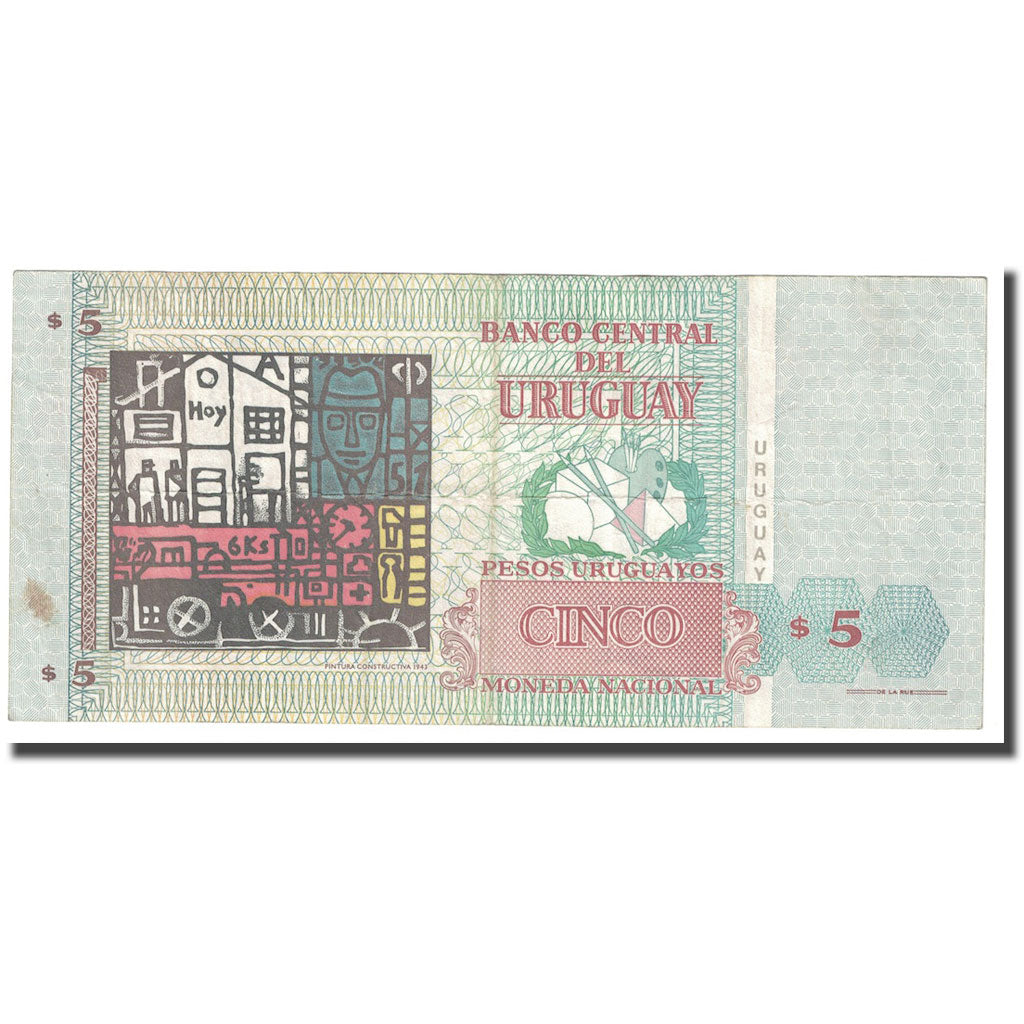 Billet, Uruguay, 5 Pesos Uruguayos, 1998, KM:80a, TTB+