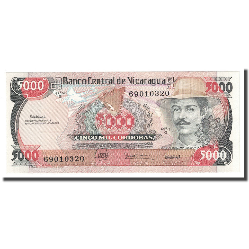 Nota, Nicarágua, 5000 Cordobas, L.1985 (1987), KM:146, UNC(64)