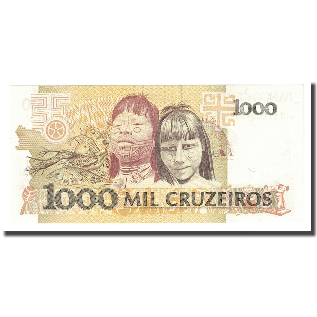 Banknote, Brazil, 1000 Cruzeiros, ND (1990-91), KM:231b, UNC(65-70)