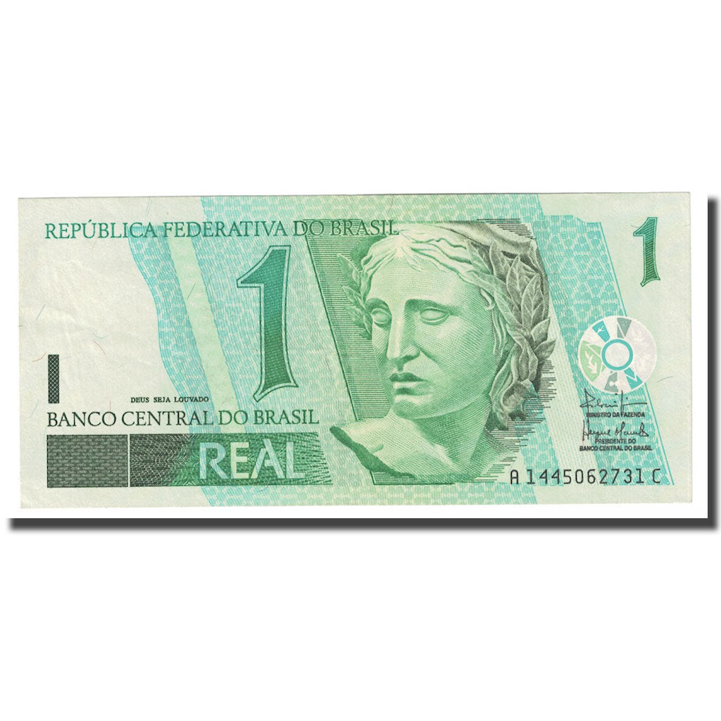 Banknote, Brazil, 1 Réal, Undated (1997- ), KM:243Ag, UNC(63)
