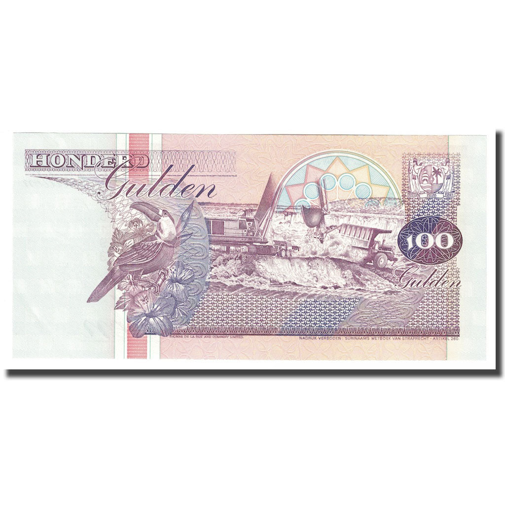 Banknote, Surinam, 100 Gulden, 1998, 1998-02-10, KM:139b, UNC(65-70)