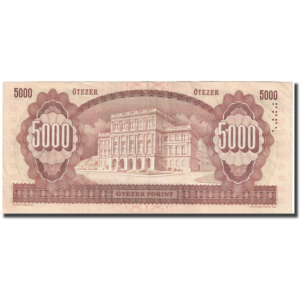 Billet, Hongrie, 5000 Forint, 1990, 1990-07-31, KM:177a, TTB+