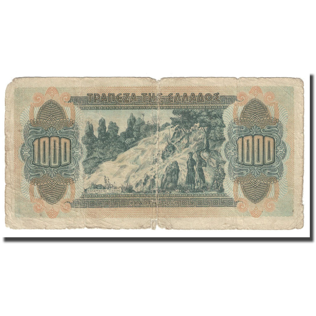 Billet, Grèce, 1000 Drachmai, 1941, 1941-10-01, KM:117b, B+