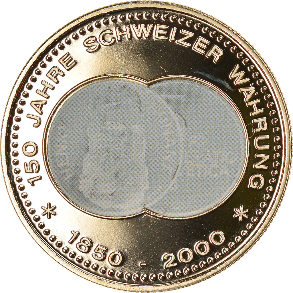 Switzerland, Medal, 150 Ans de la Monnaie Suisse, Henry Dunant, 2000, MS(64)