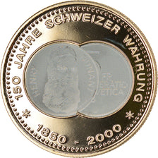 Switzerland, Medal, 150 Ans de la Monnaie Suisse, Henry Dunant, 2000, MS(64)