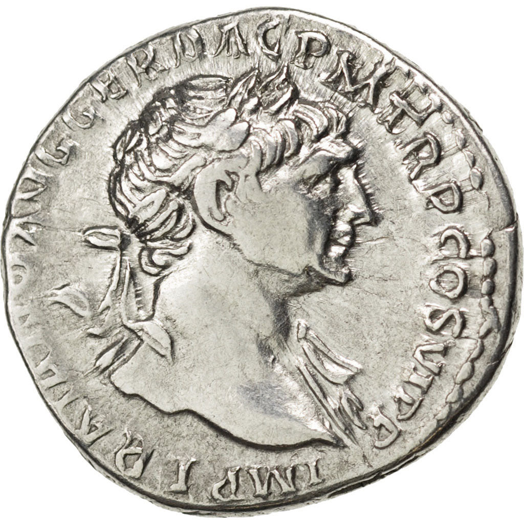 Trajan, Denarius, Roma, AU(50-53), Silver, Cohen #372, 3.40