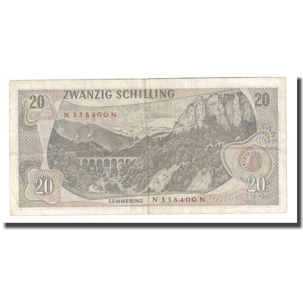 Banknote, Austria, 20 Schilling, 1967, 1967-07-02, KM:142a, AU(50-53)