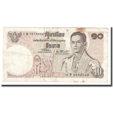 Biljet, Thailand, 10 Baht, Undated (1969-78), KM:83a, B+