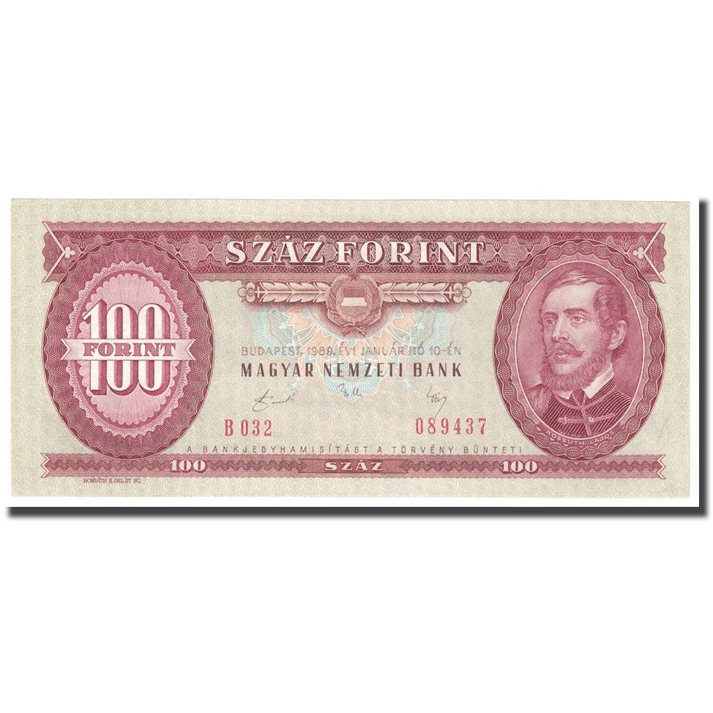 Banknote, Hungary, 100 Forint, 1989, KM:171h, UNC(65-70)