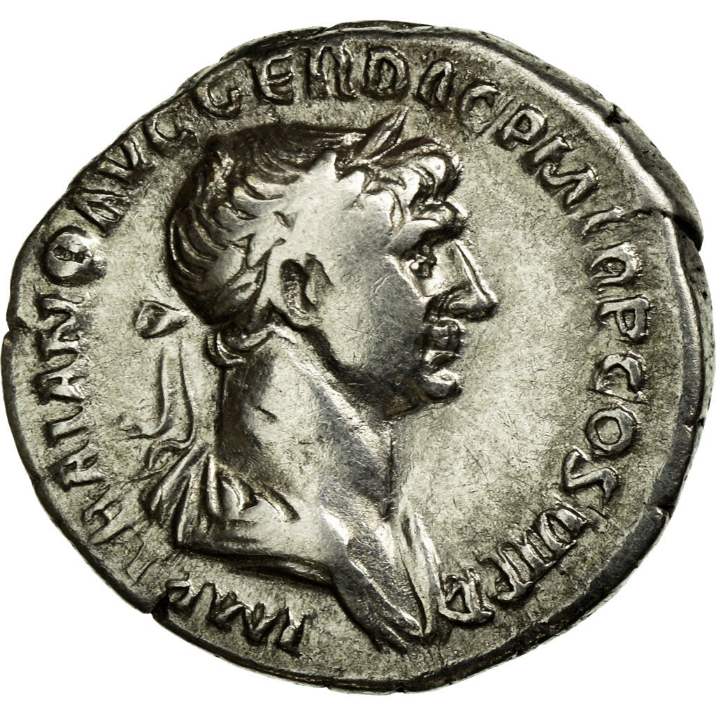 Coin, Trajan, Denarius, Roma, EF(40-45), Silver, Cohen:398