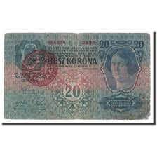 Billet, Hongrie, 20 Korona, 1913, 1913-01-02, KM:23, TB+