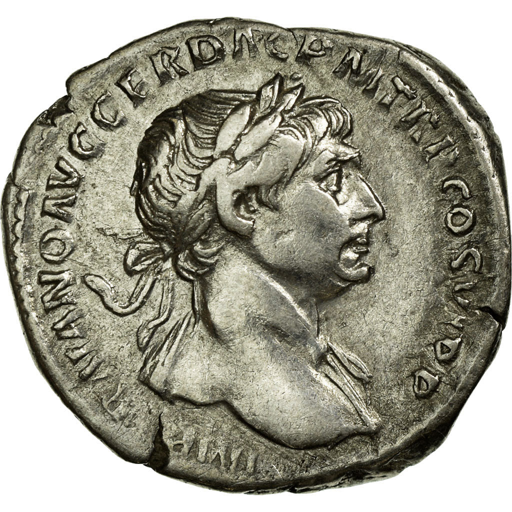 Coin, Trajan, Denarius, Roma, EF(40-45), Silver, Cohen:26