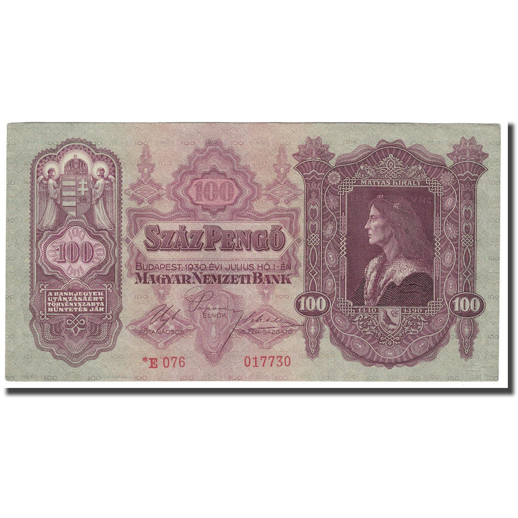 Banknote, Hungary, 100 Pengö, 1930, 1930-07-01, KM:98, UNC(64)