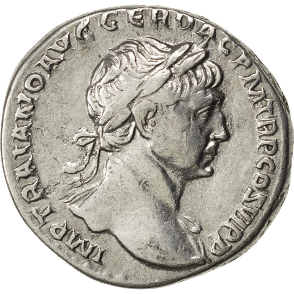 Trajan, Denarius, Roma, EF(40-45), Silver, Cohen #26, 3.50