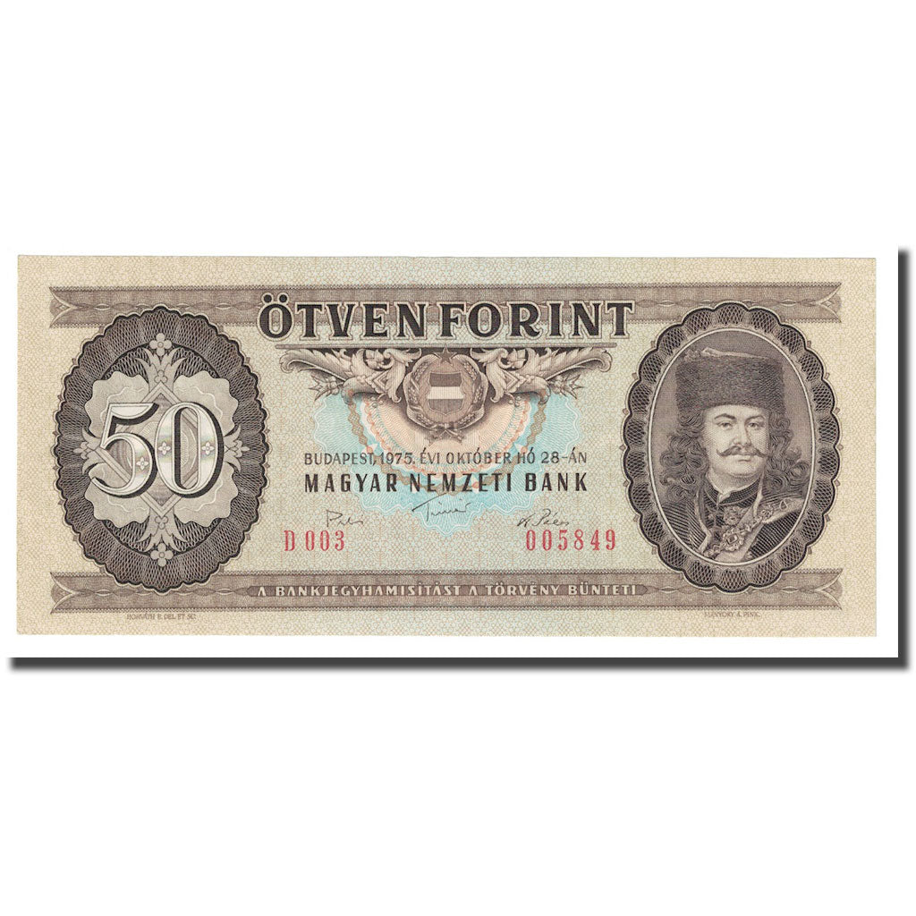 Banknote, Hungary, 50 Forint, 1975, 1975-10-28, KM:170c, UNC(65-70)