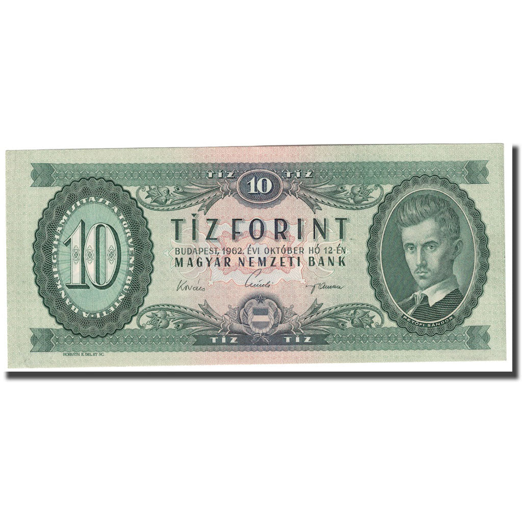 Banknote, Hungary, 10 Forint, 1962, 1962-10-12, KM:168c, UNC(65-70)