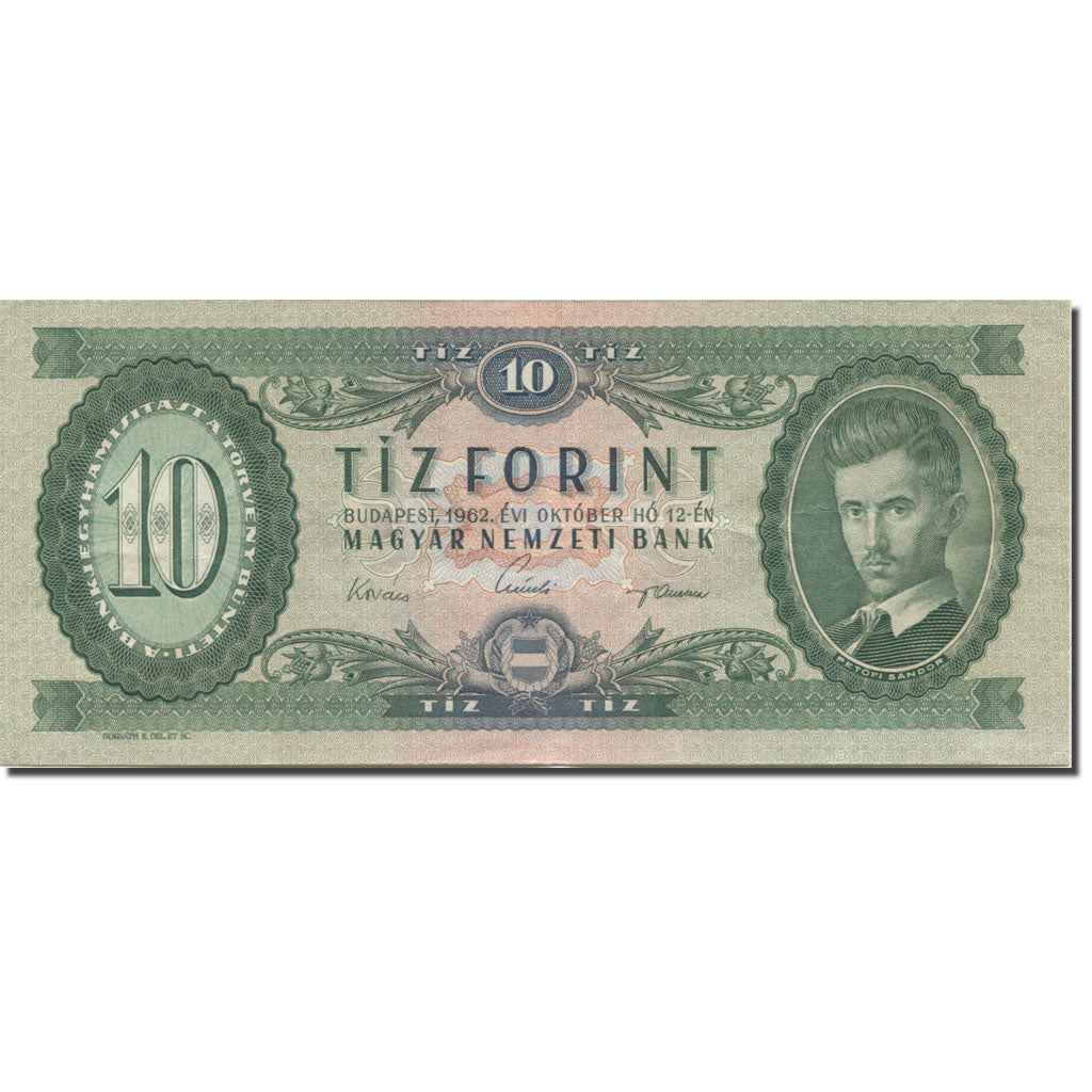 Banknote, Hungary, 10 Forint, 1962, 1962-10-12, KM:168c, UNC(64)