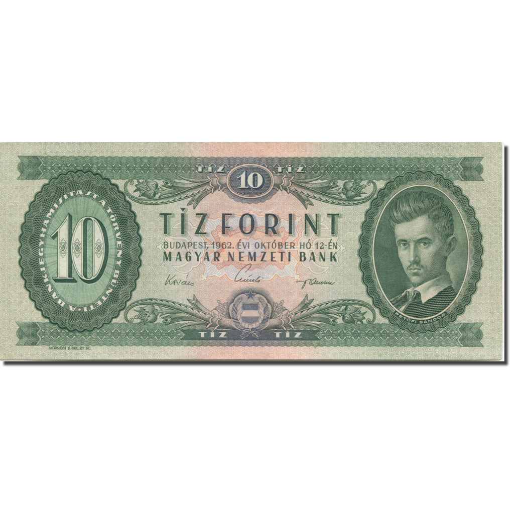 Banknote, Hungary, 10 Forint, 1962, 1962-10-12, KM:168c, UNC(65-70)