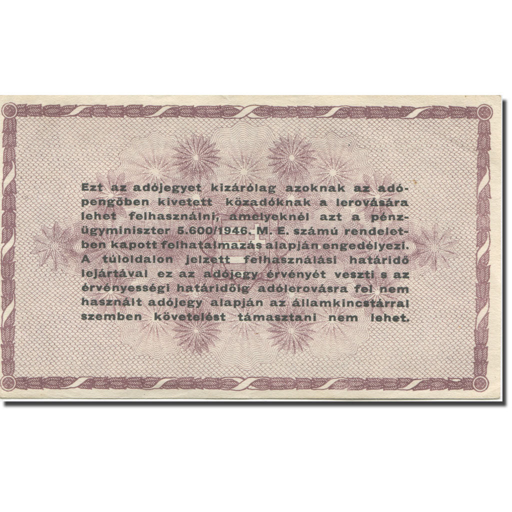 Biljet, Hongarije, 100,000 (Egyszázezer) Adópengö, 1946, 1946-05-28, KM:144b