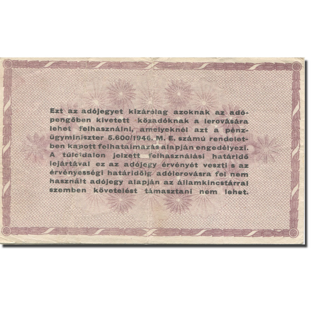 Banknote, Hungary, 100,000 (Egyszázezer) Adópengö, 1946, 1946-05-28, KM:144b