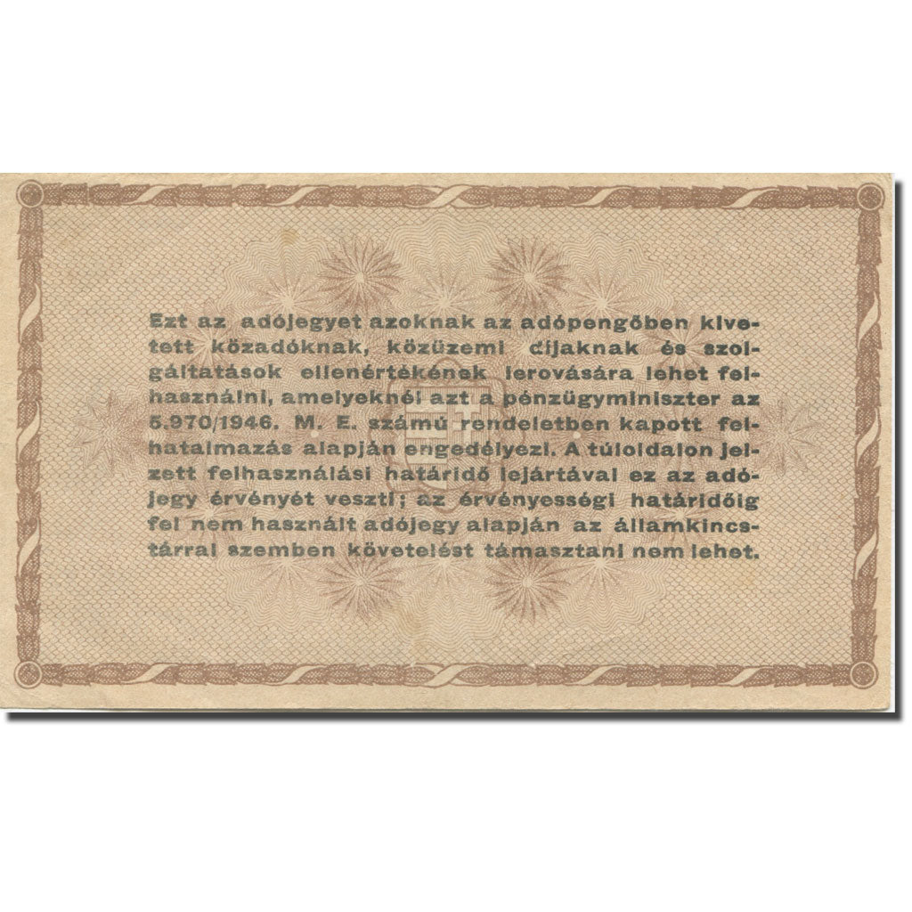 Banknote, Hungary, 10,000 (Tizezer) Adópengö, 1946, 1946-05-28, KM:143a