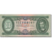 Banknote, Hungary, 10 Forint, 1969, 1969-06-30, KM:168d, UNC(65-70)