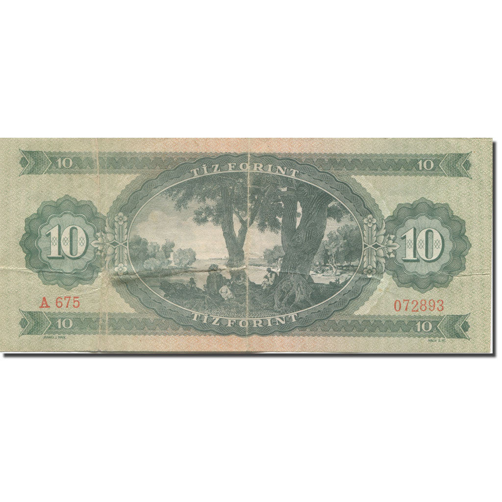 Nota, Hungria, 10 Forint, 1960, 1960-08-24, KM:168b, AU(50-53)