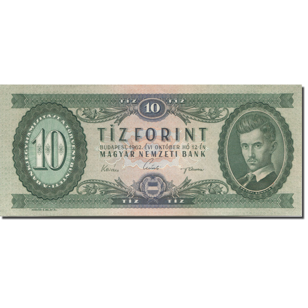 Banknote, Hungary, 10 Forint, 1962, 1962-10-12, KM:168c, UNC(65-70)