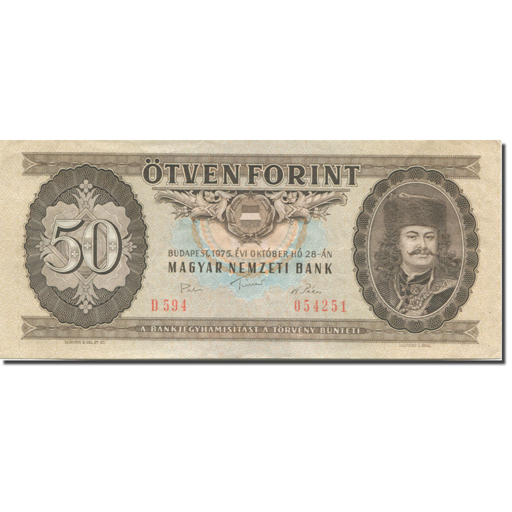 Banknote, Hungary, 50 Forint, 1975, 1975-10-28, KM:170c, UNC(64)