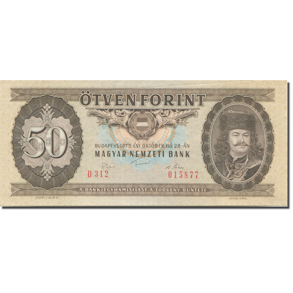 Banknote, Hungary, 50 Forint, 1975, 1975-10-28, KM:170c, UNC(65-70)