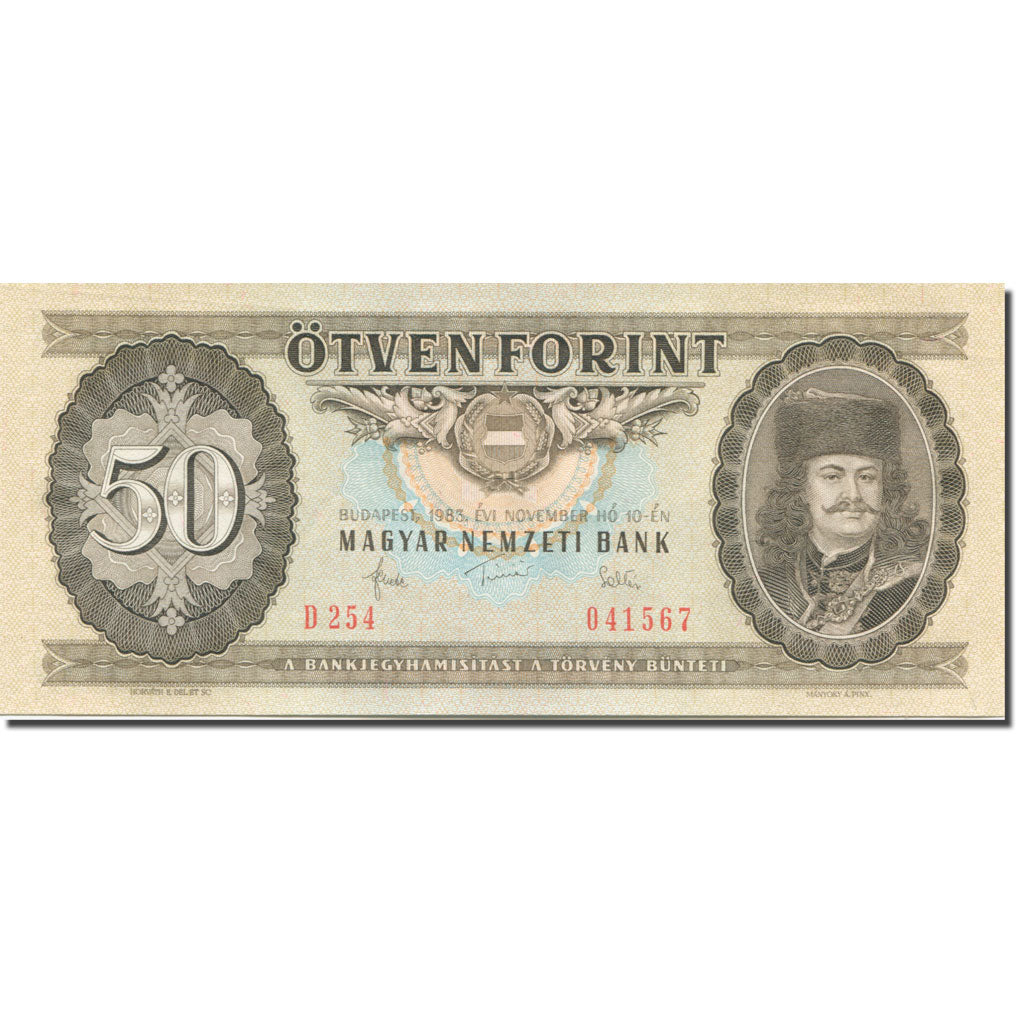 Banknote, Hungary, 50 Forint, 1983, 1983-11-10, KM:170f, UNC(65-70)