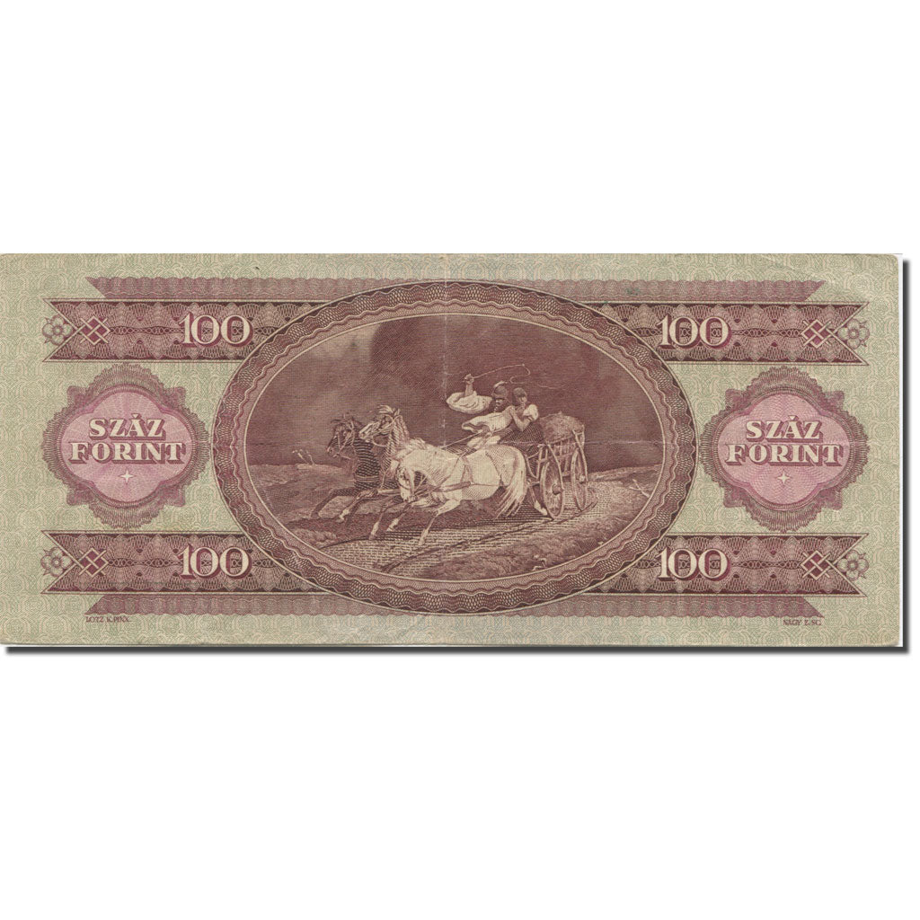 Banknote, Hungary, 100 Forint, 1962, 1962-10-12, KM:171c, AU(55-58)
