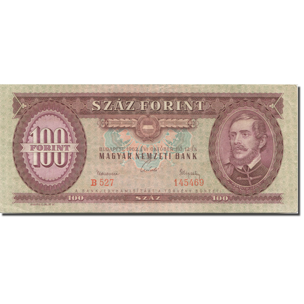 Banknote, Hungary, 100 Forint, 1962, 1962-10-12, KM:171c, UNC(64)