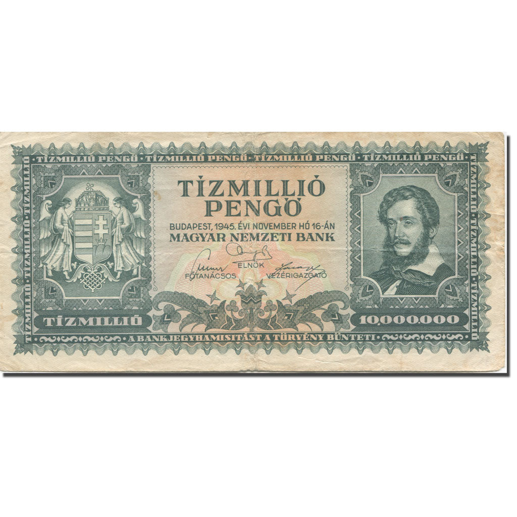 Banknote, Hungary, 10,000,000 Pengö, 1945, 1945-11-16, KM:123, EF(40-45)