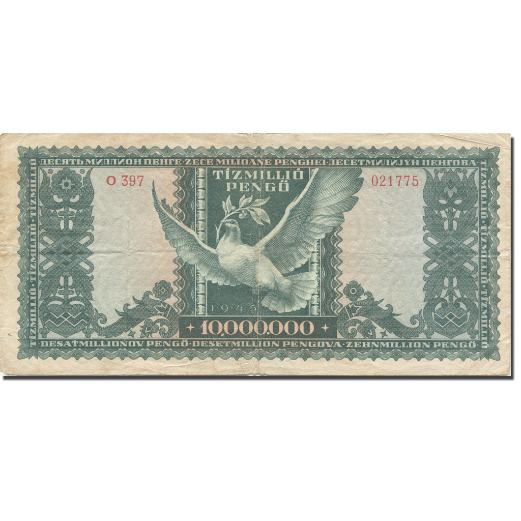 Banknote, Hungary, 10,000,000 Pengö, 1945, 1945-11-16, KM:123, EF(40-45)