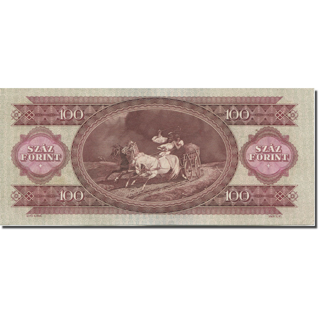 Banknote, Hungary, 100 Forint, 1968, 1968-10-24, KM:171d, UNC(65-70)