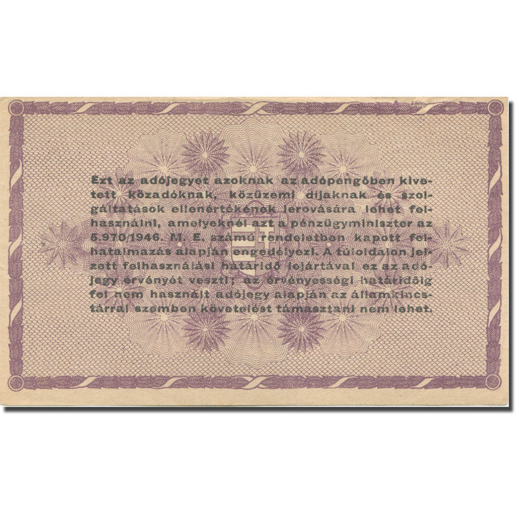 Billet, Hongrie, 100,000 (Egyszázezer) Adópengö, 1946, 1946-05-28, KM:144a
